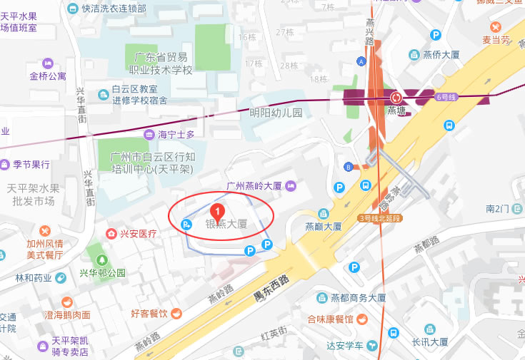 广州市亿帆公司地图